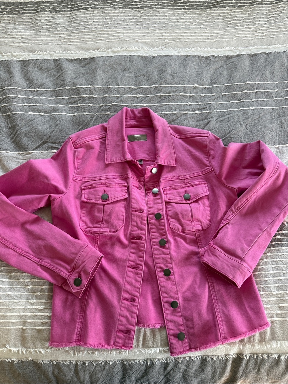 Kut from the Kloth Bright Pink Denim Jacket